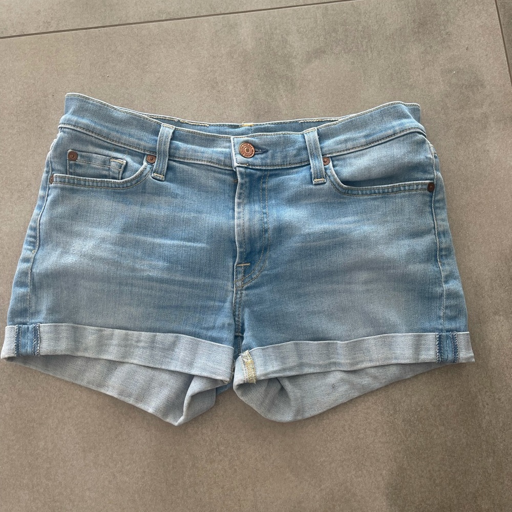 7 For All Mankind stretch denim shorts